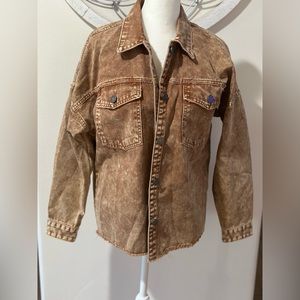 Black label rusted tan denim jacket